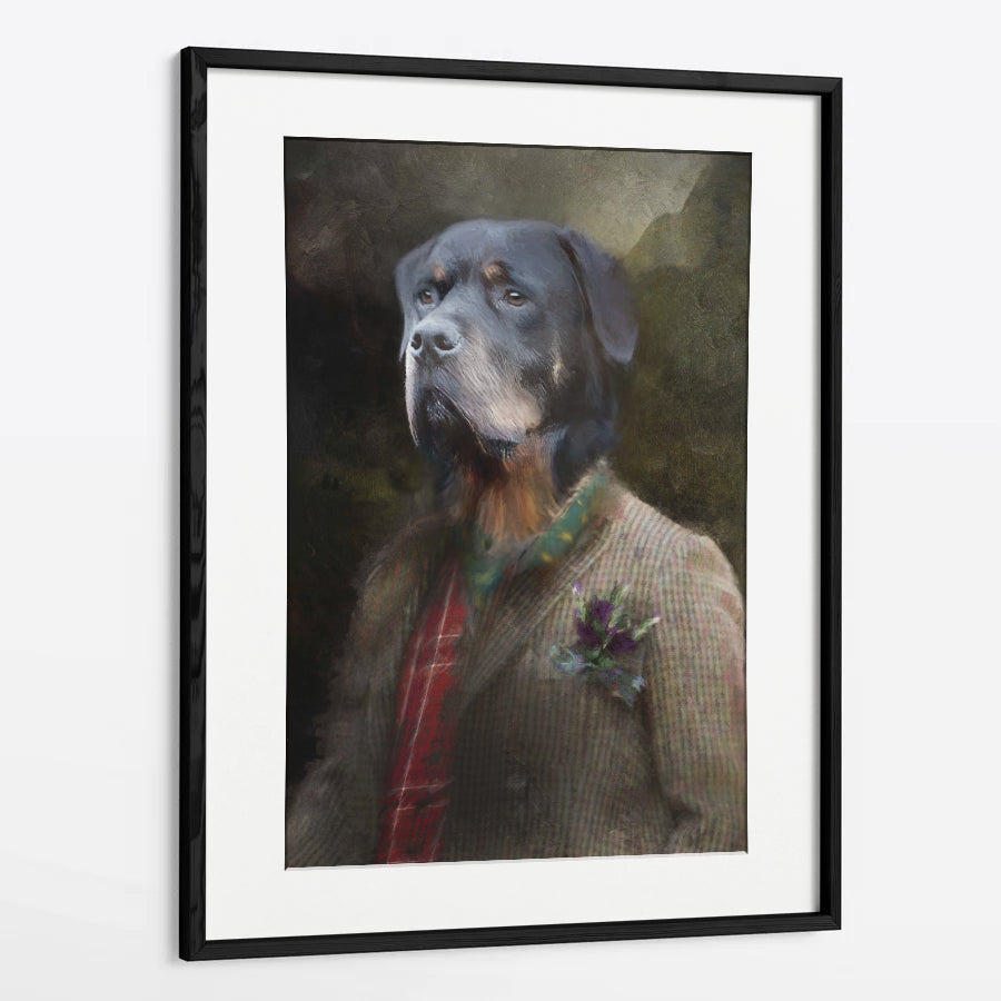 Highlander Custom Royal Pet Portrait Framed
