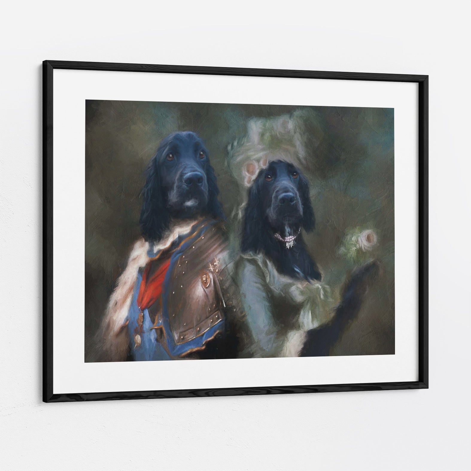 Lord and Lady Custom Pet Portrait Framed