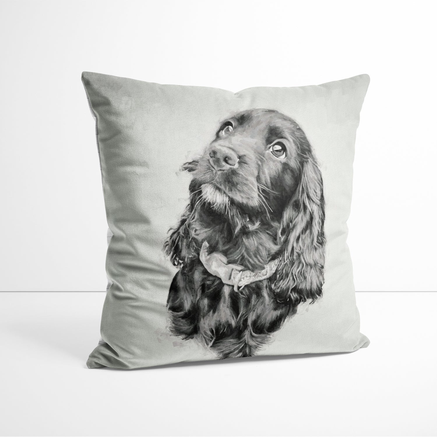 Black and White - Custom Pet Portrait Cushion