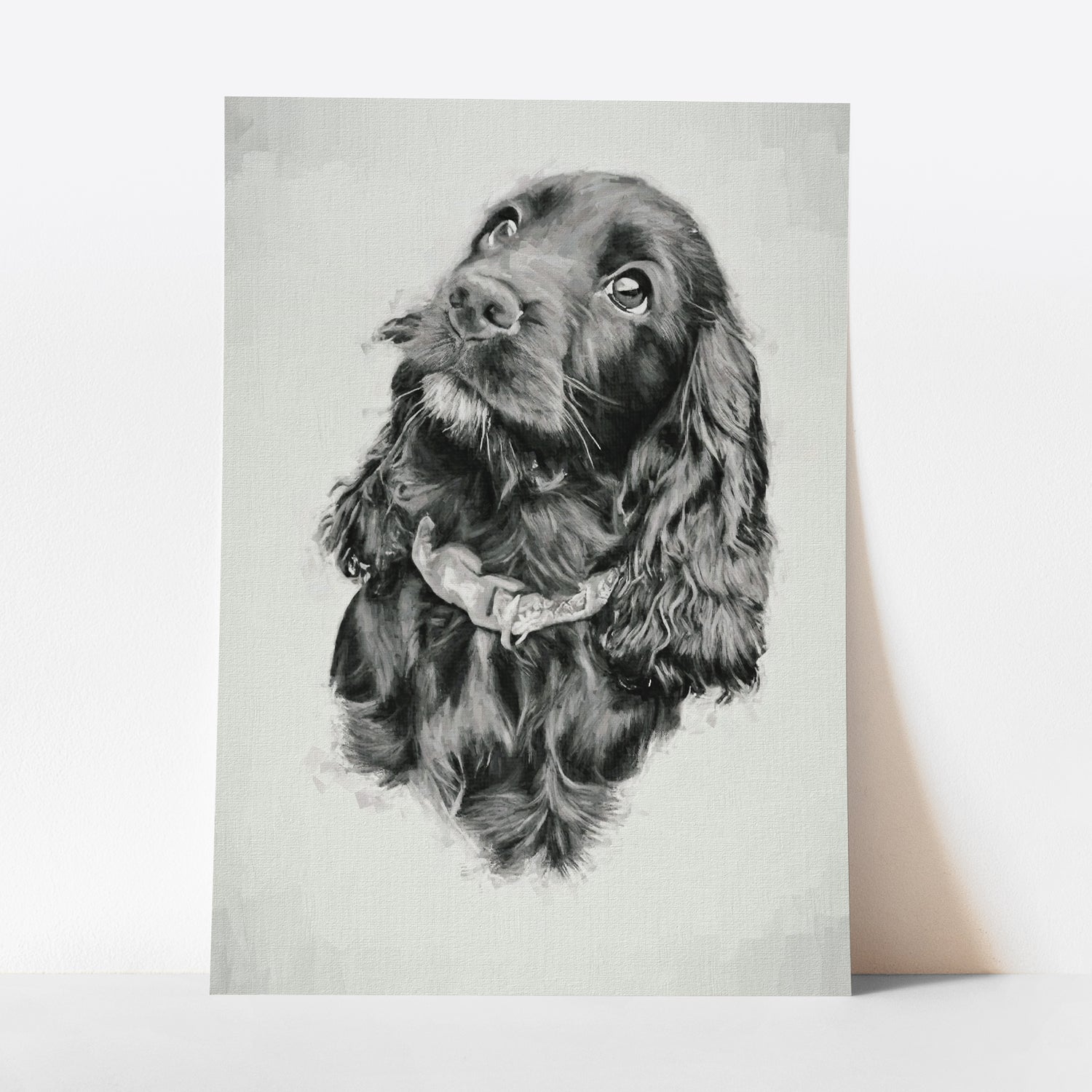 Black and White  - Custom Pet Portrait Art Print