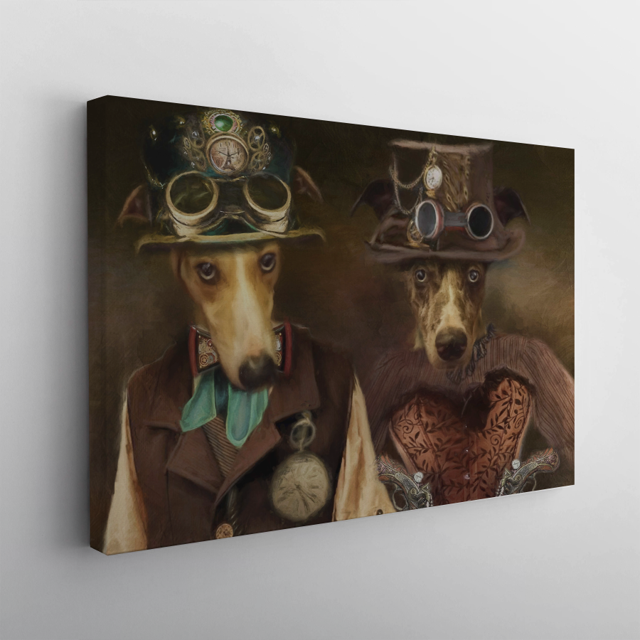 Steampunks - Custom Pet Portrait Canvas