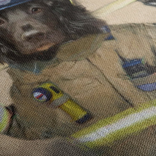 Fireman - Custom Royal Pet Portrait Canvas