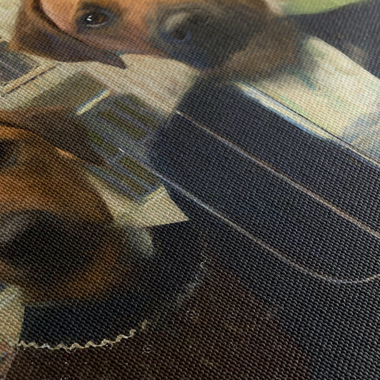 American Gothic - Custom Pet Portrait Canvas
