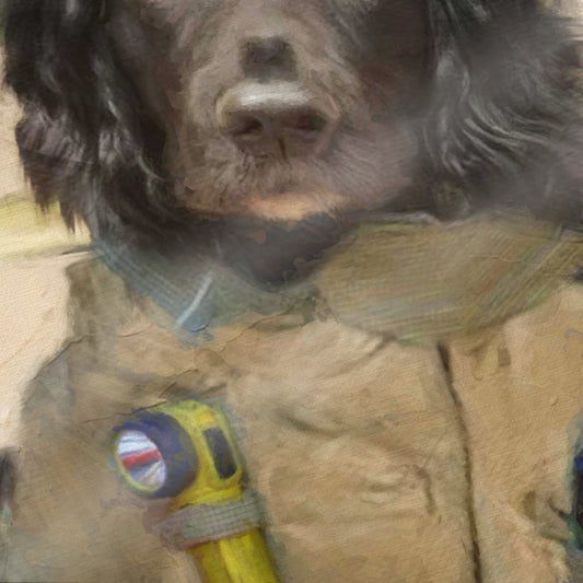 Fireman - Custom Pet Portrait Art Print