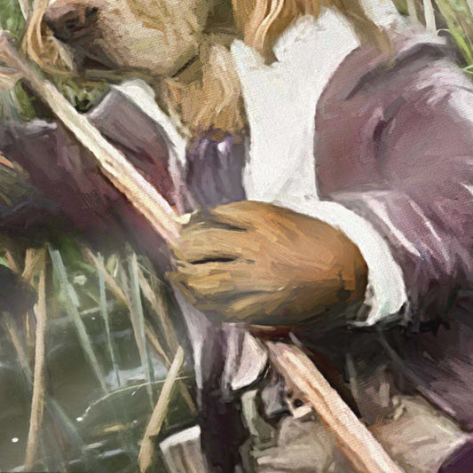 Gone Fishing - Custom Pet Portrait Art Print