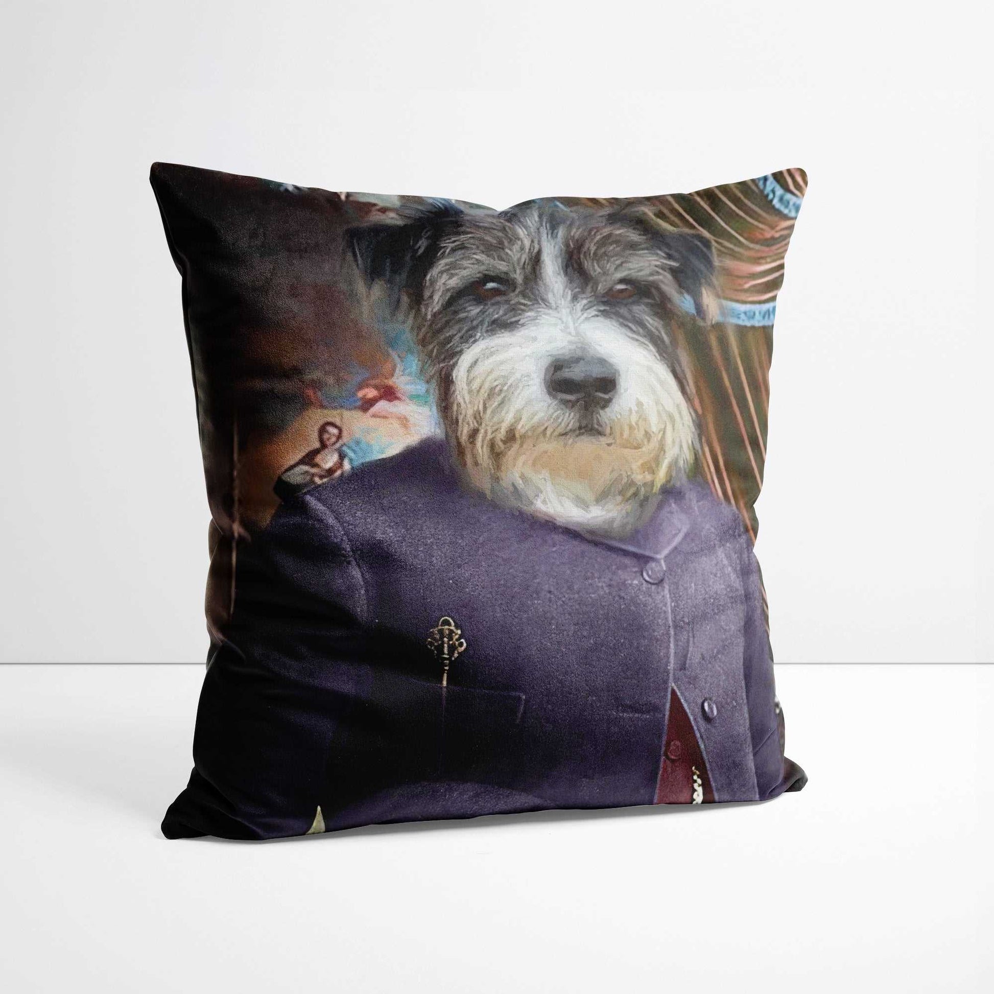 Albert - Custom Royal Pet Portrait Cushion