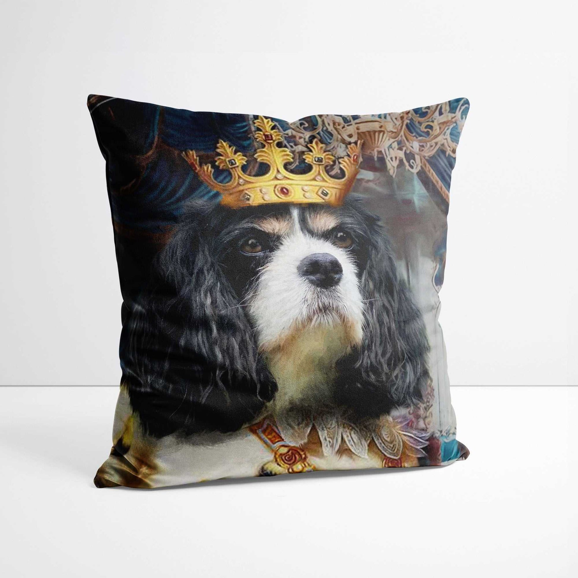 King Alfred - Custom Royal Pet Portrait Cushion