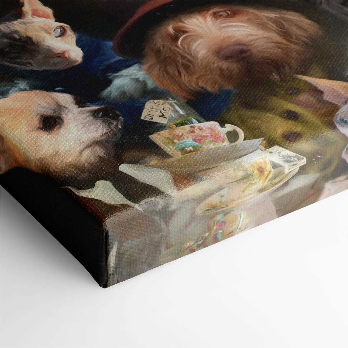Alice and Friends - Custom Pet Portrait Canvas
