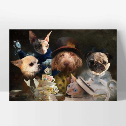 Alice and Friends - Custom Pet Portrait Art Print