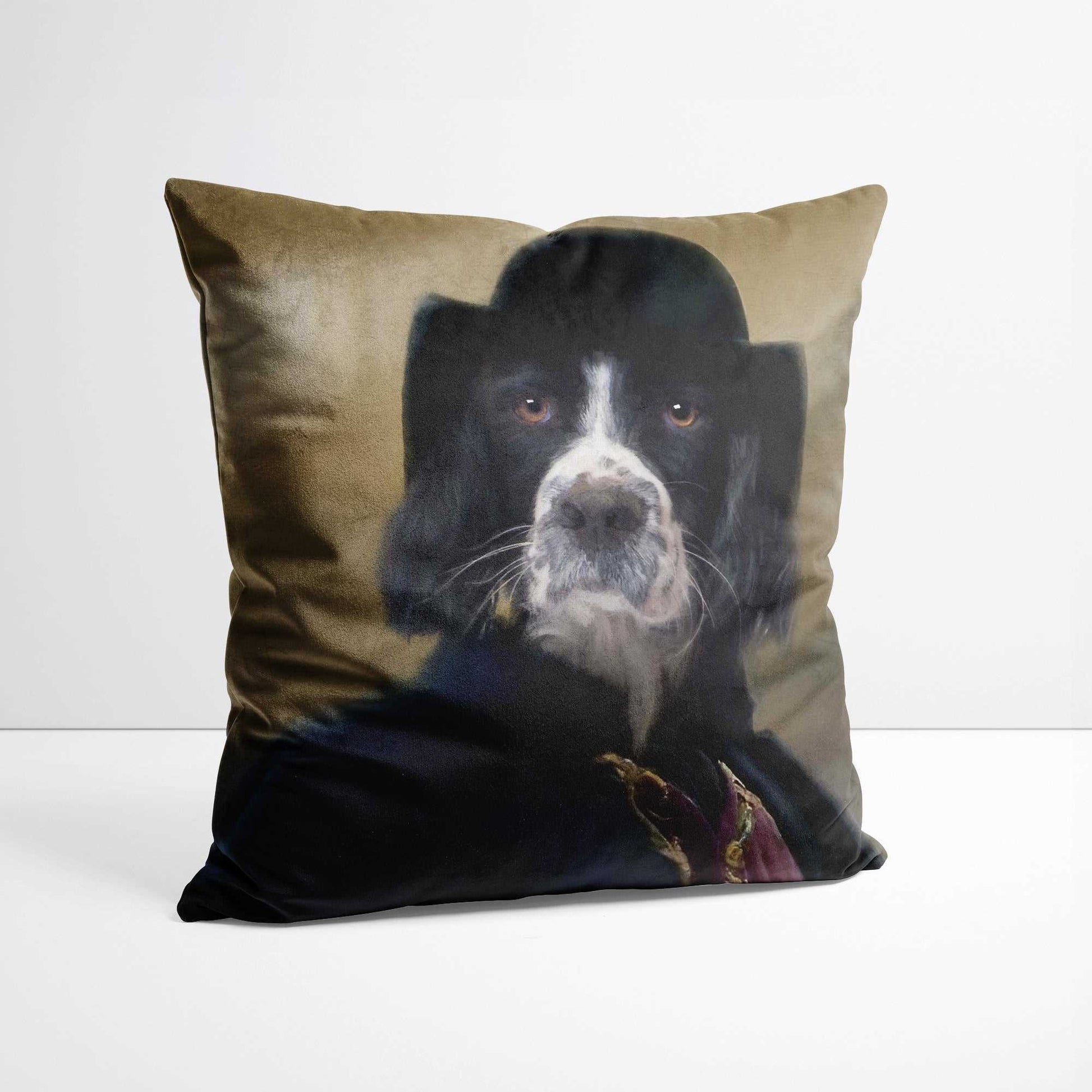 Baron - Custom Royal Pet Portrait Cushion
