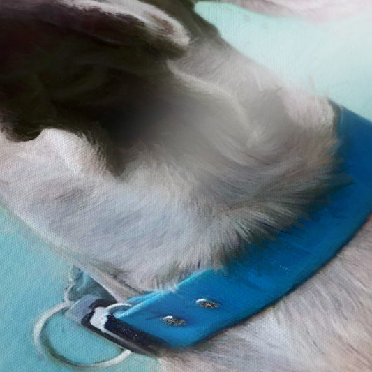 Traditional Blue Hue - Custom Pet Portrait Framed