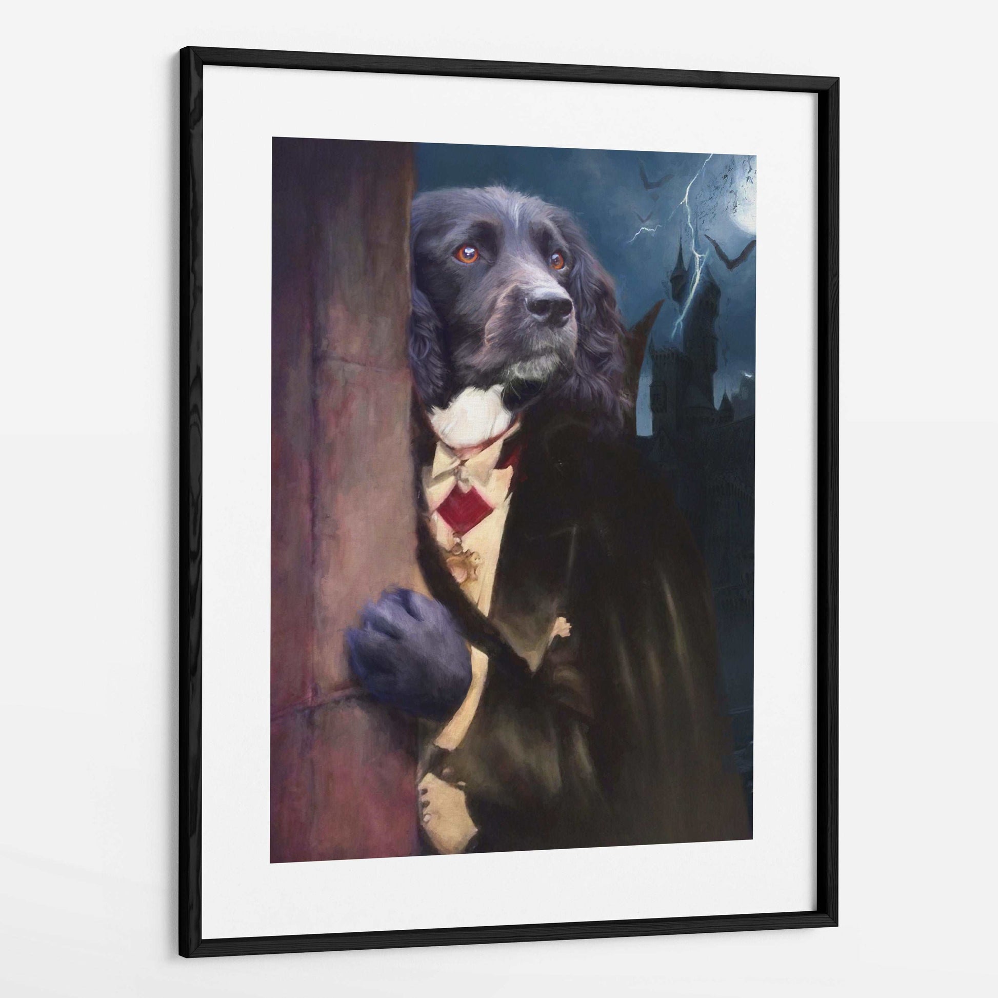 Dracula - Custom Pet Portrait Framed