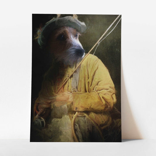 Fly Fishing - Custom Pet Portrait Art Print