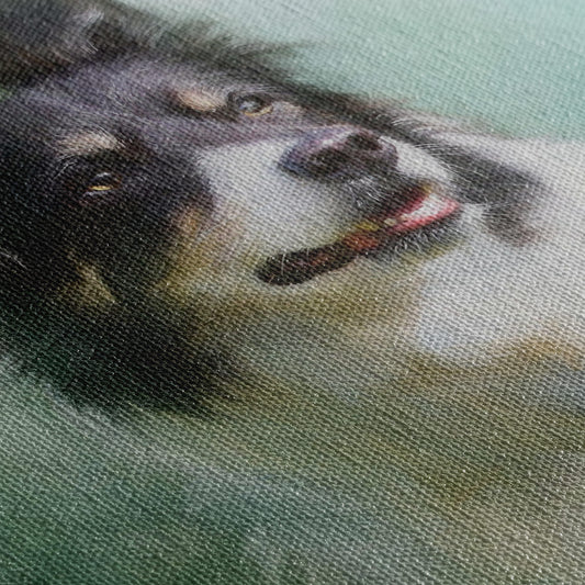 Traditional Green Hue - Custom Pet Portrait Canvas