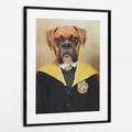 Hufflepaw - Custom Pet Portrait Framed