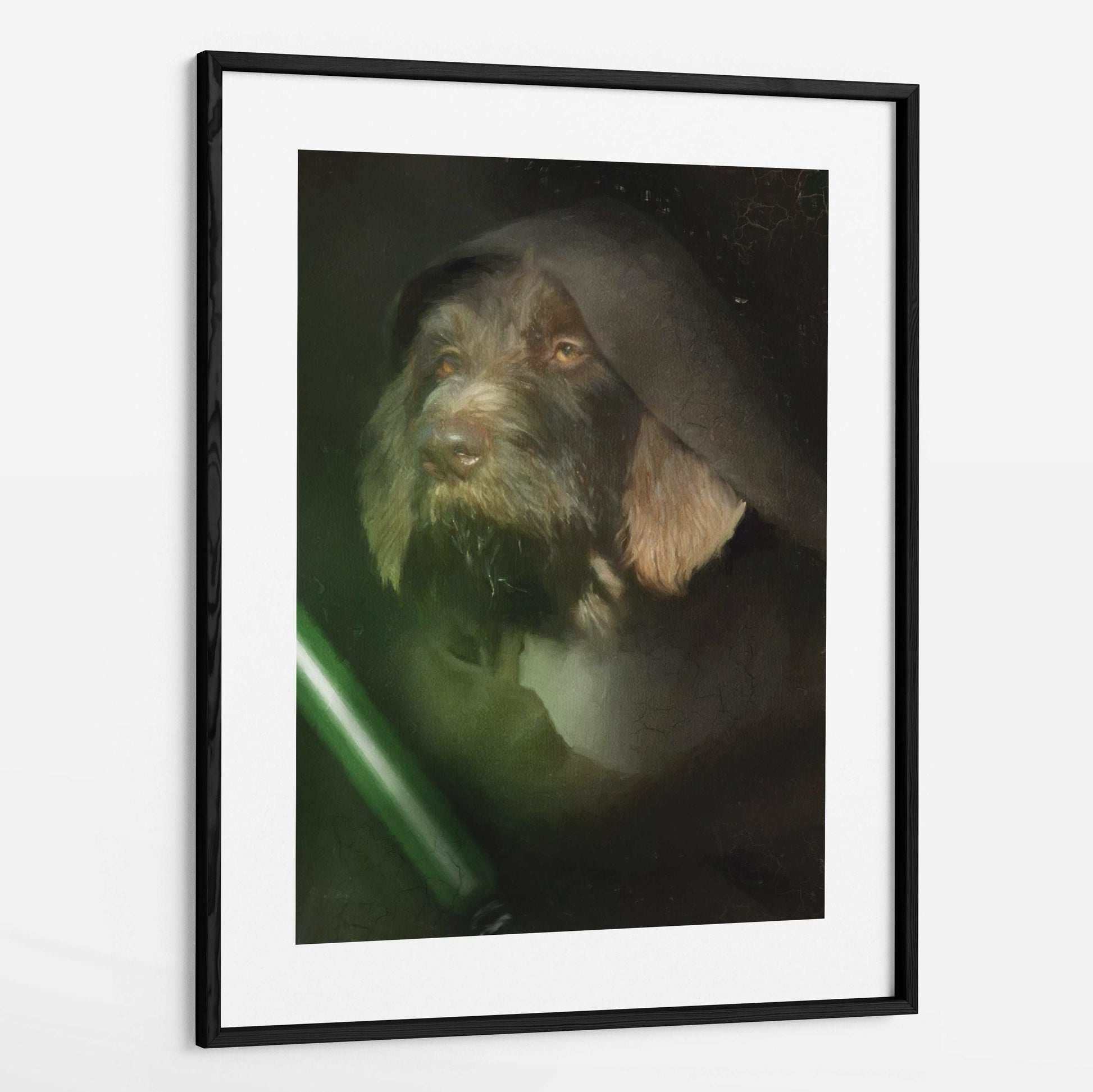 Jedi - Custom Pet Portrait Framed