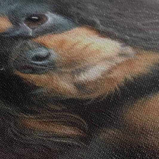 Traditional Red Hue - Custom Pet Portrait Canvas