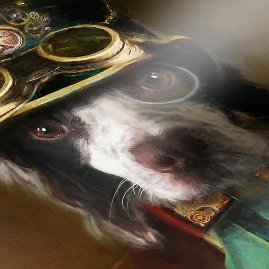 Steam Punk - Custom Pet Portrait Framed